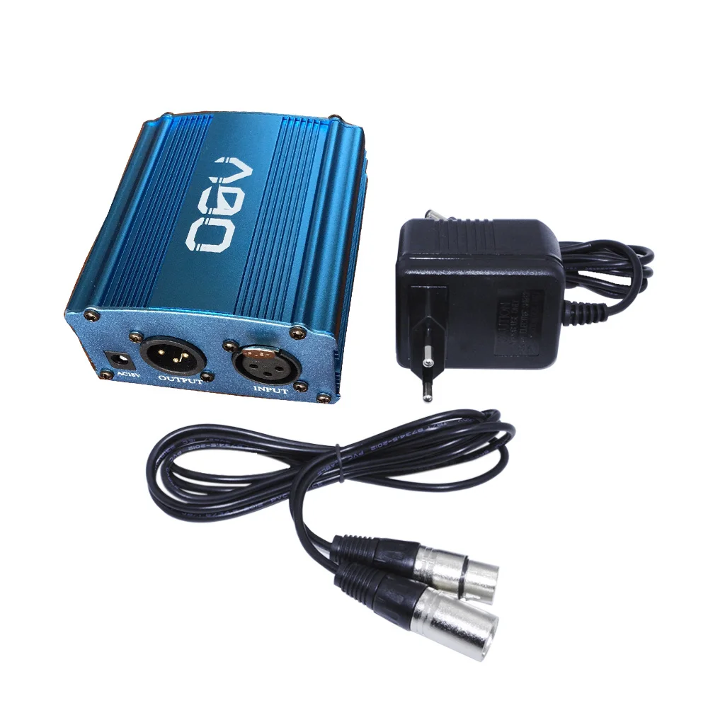Blue 220v XLR Триколор цвет 48В Питание адаптер XLR аудио кабель для конденсаторный микро микрофон Запись оборудование - Цвет: Blue 220v XLR
