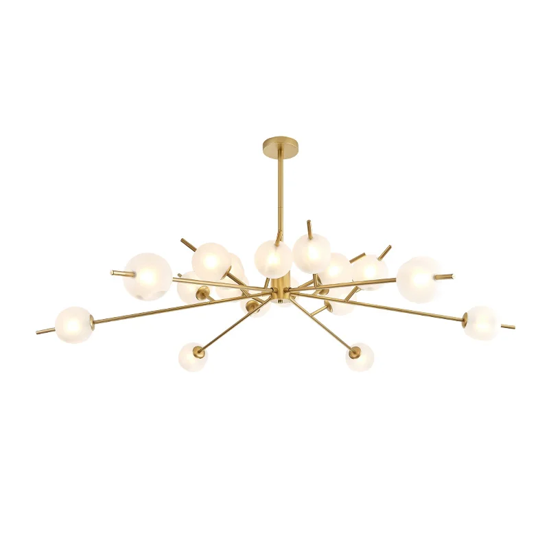 

Nordic Gold Black Led Chandelier Ball Glass Hanging Lamp modern Lustres Living Room Bedroom Decor Hanging chandelier lighting G9