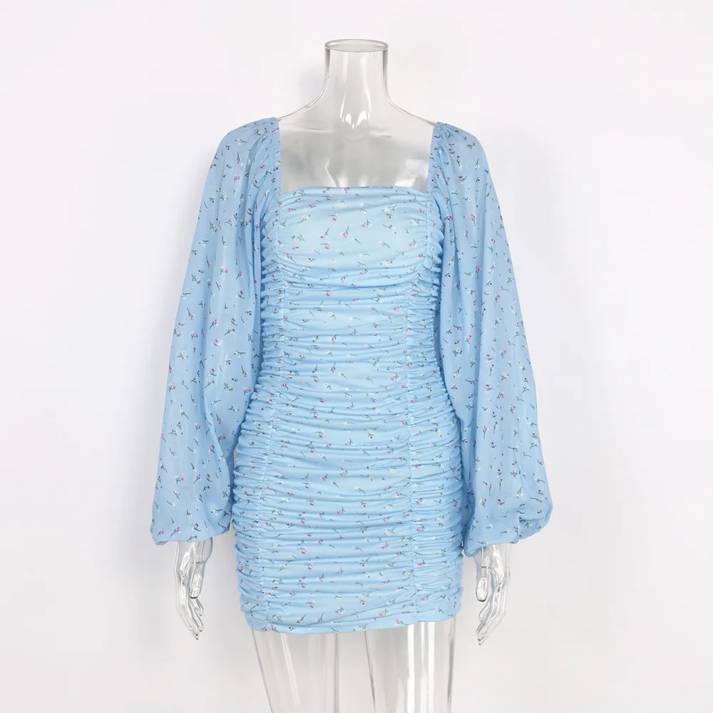 Женское Сетчатое мини-платье Cryptographic облегающее платье с рукавами-фонариками и