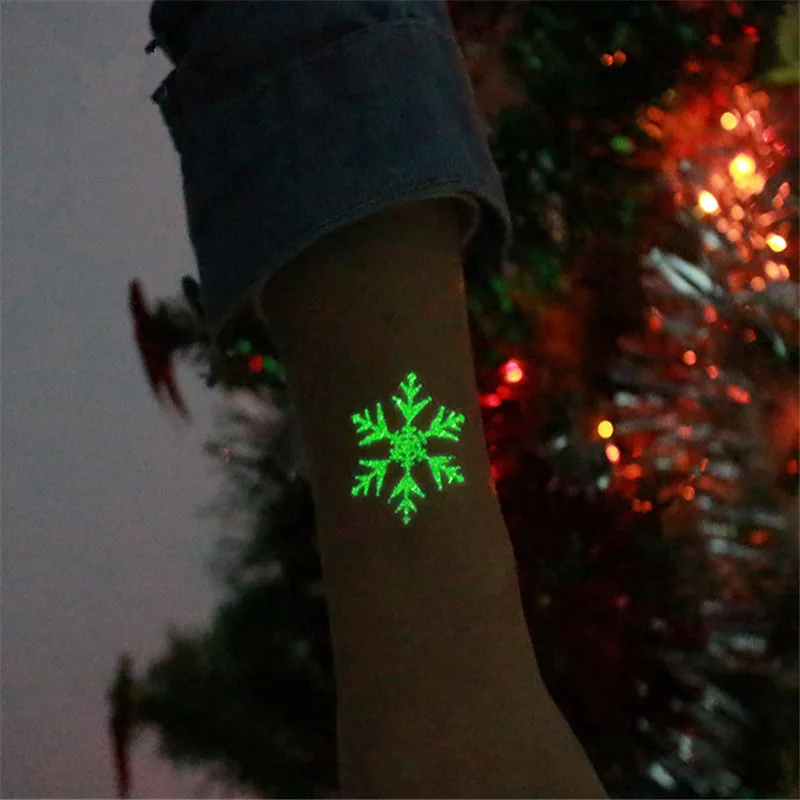 4 листа/набор рождественские светящиеся наклейки для татуировок DIY