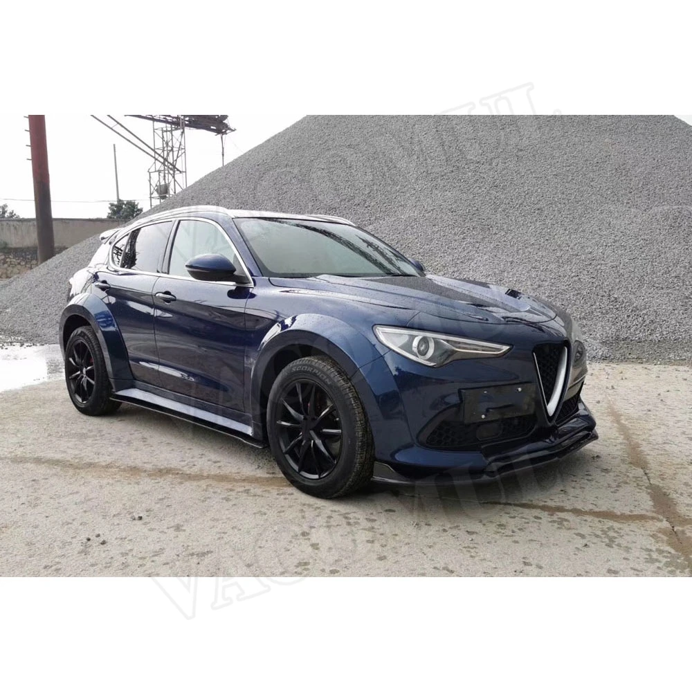 Передний спойлер из углеродного волокна для Alfa Romeo Stelvio 2017 2018 2019 лопата бампера и