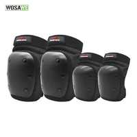 wosawe 4pcs elbow knee protectors pp shell knee brace support joelheira knee pads for volleyball roller skating snowboarding