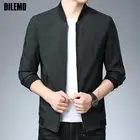 Мужская повседневная куртка на молнии, с Бейсбольным воротником