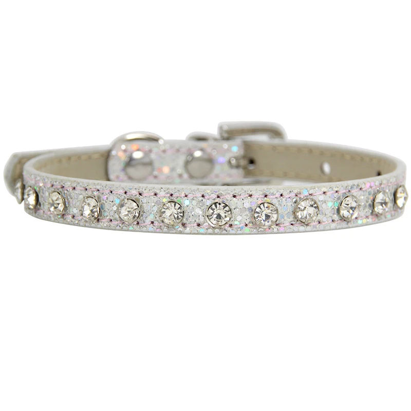

Reflect Light Adjustable Safety Buckle Collar for cats Cute Rhinestone dog collar Fashion Neck Strap Cat Collar dog accessories