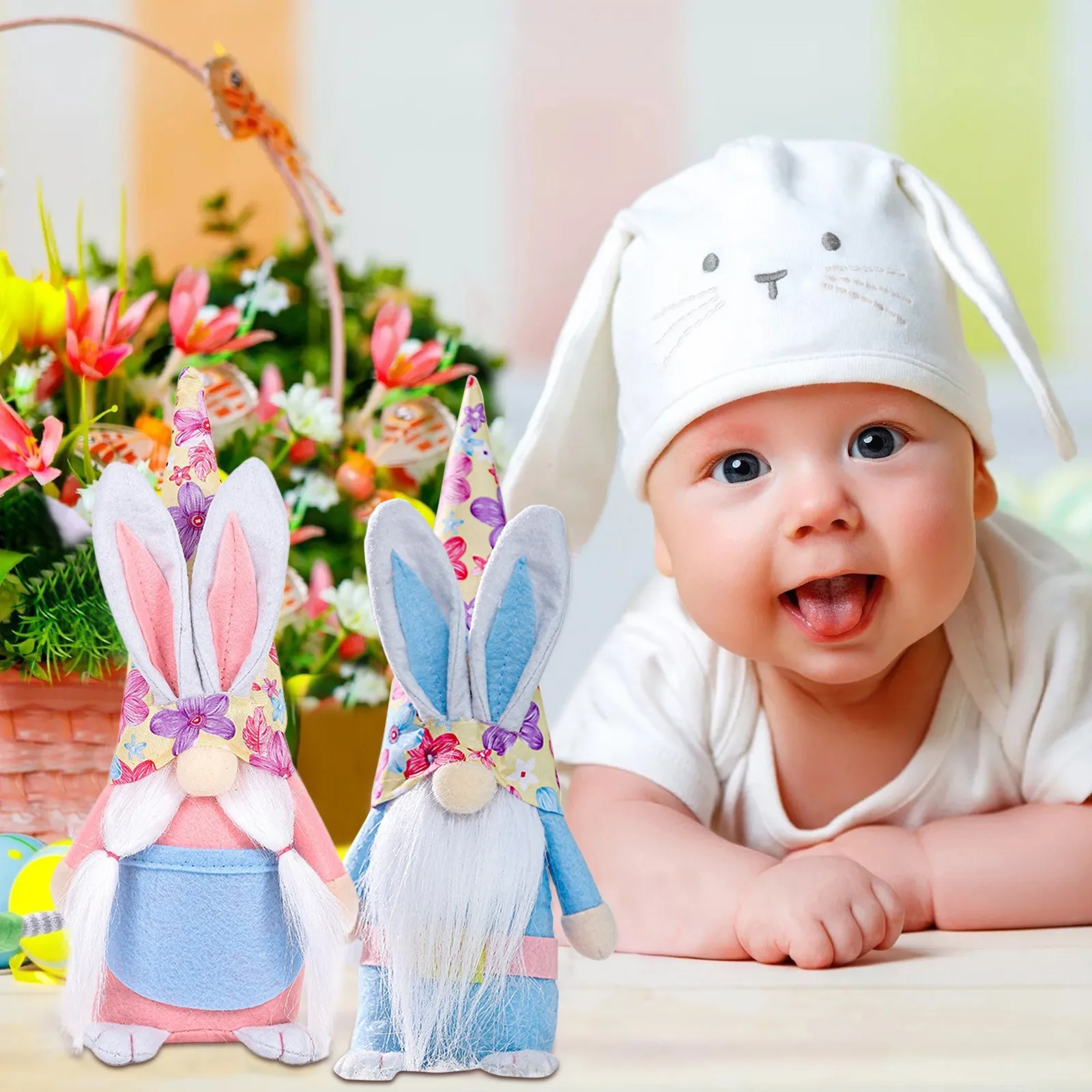 1 шт. в наличии Пасхальный день Банни гном украшение Пасхальная безликая кукла