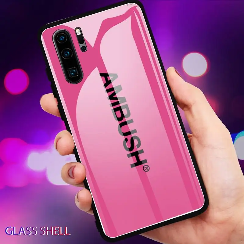 

AMBUSH Phone Case For Huawei P9 10Plus 20PRO P30 Lite Back Cover Tempered Glass Cases For NOVA 3E Series