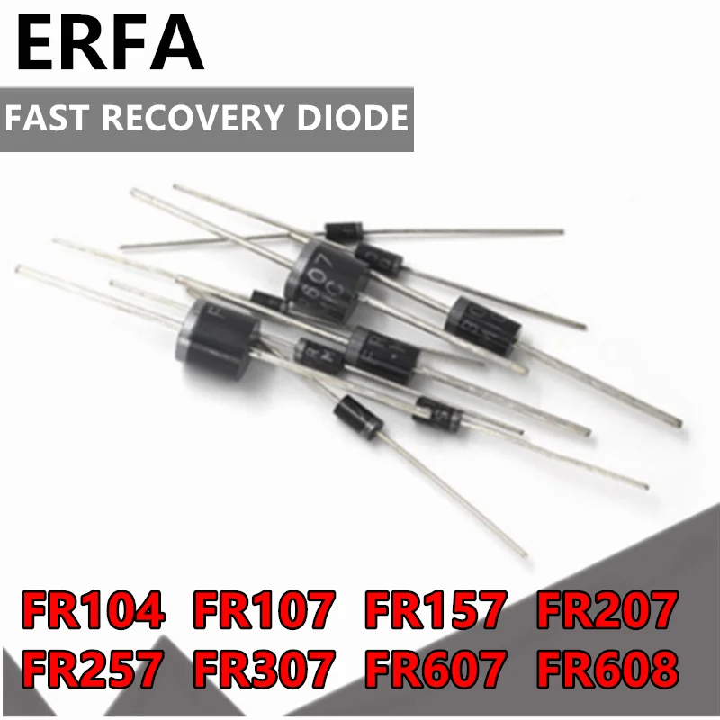 100 шт. FR104 FR107 FR157 FR207 FR257 FR307 FR607 FR608 Диод Быстрого Восстановления |