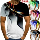 Мужская футболка с коротким рукавом, дышащая, с 3D-принтом, лето 2021