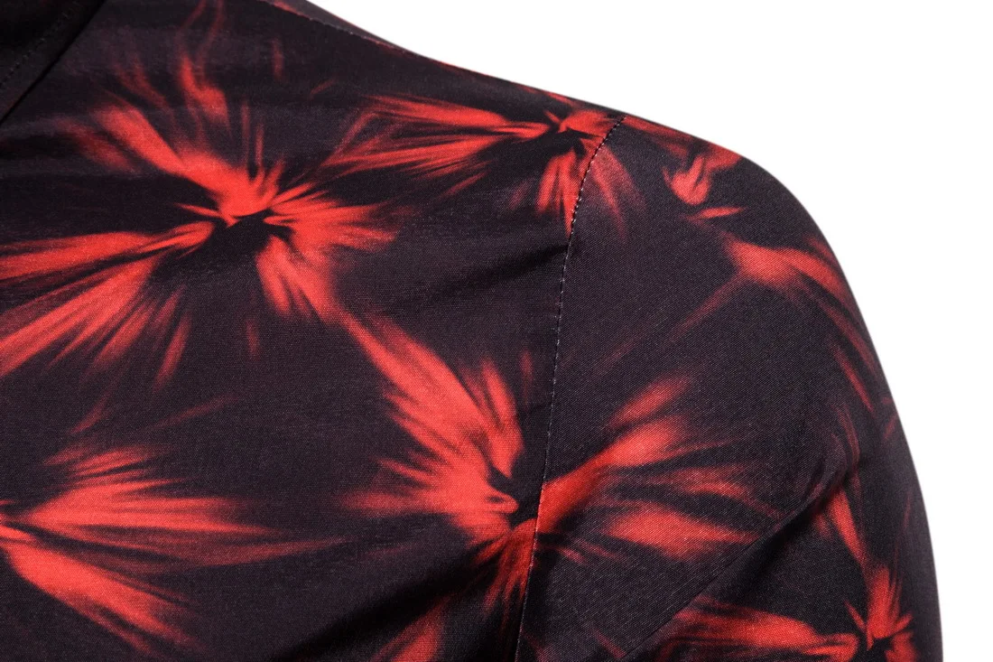 2019 мужские рубашки осенние модные большие повседневные с длинным рукавом и 3D