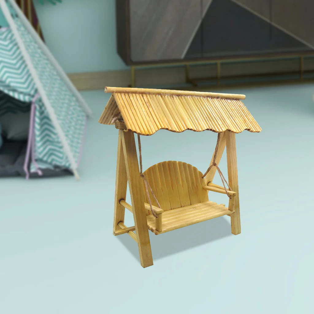 

1/12 Scale Doll House Wood Miniature Mini Furniture Park Decor Accessory