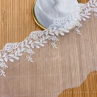 14ardslot 11 1cm white embroidery mesh lace trim ribbons fabric embroidered lace clothing for dress wedding sewing accessories