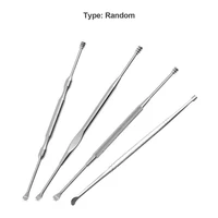 1pc double ended stainless steel spiral ear pick spoon ear wax removal cleaner ear tool multi function portable