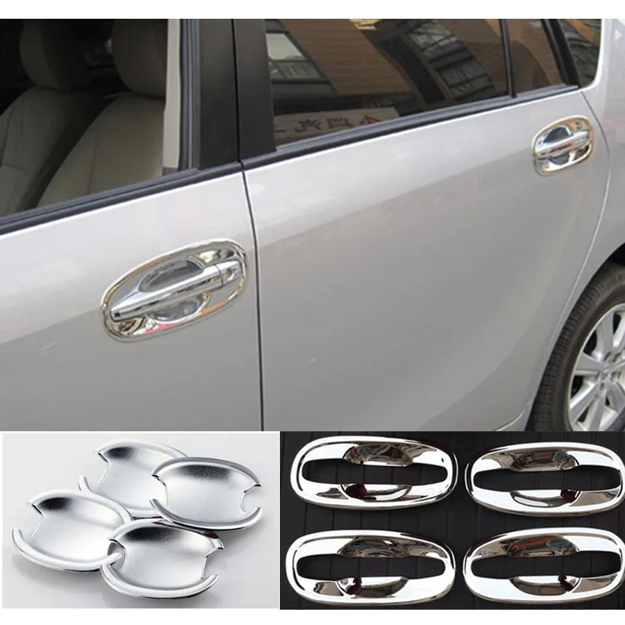 

Car ABS Chrome Sticks Trim Frame Cover Bowl Styling Door Hoods Parts For Toyota VERSO EZ 2010 2011 2012 2013 2014 2015 2016