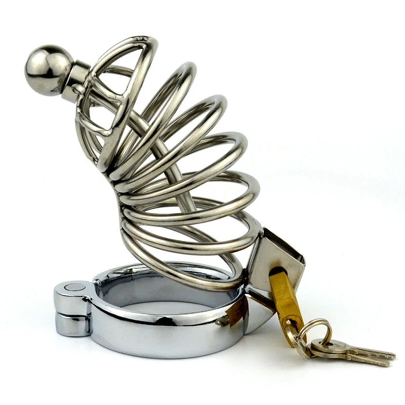 Мужская клетка для петуха замок Chasity Кольцо пениса уретры катетер звуковой