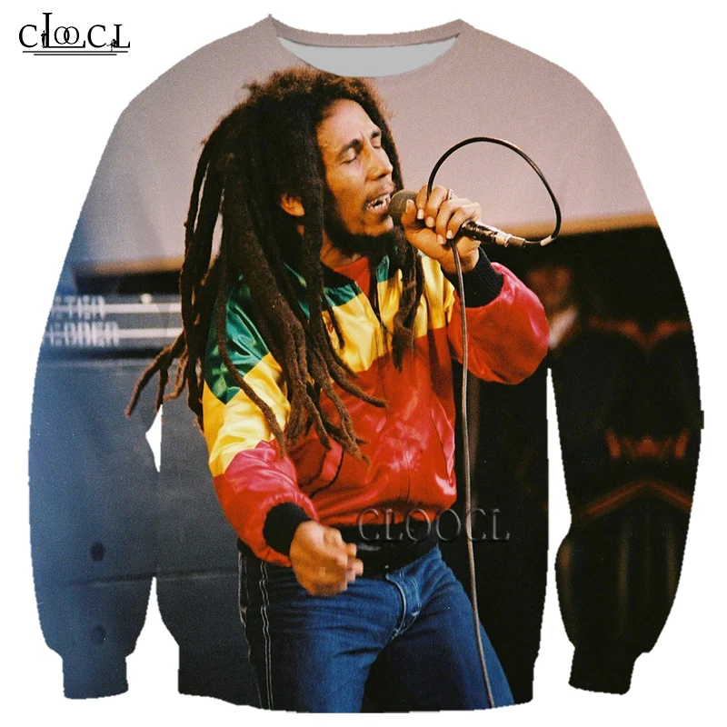 

HX Singer Reggae Creator Bob Marley 3D Print Men Women Sweatshirt Fashion Long Sleeve Harajuku Tops Pullover Drop Shipping