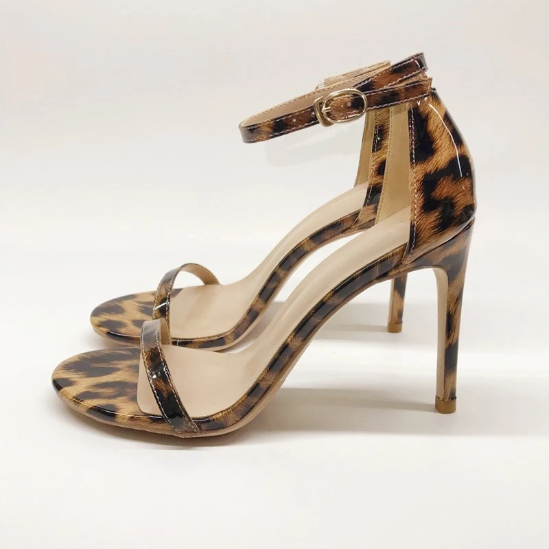 Ремешок на щиколотке каблуке женские босоножки Летние туфли с открытым носком