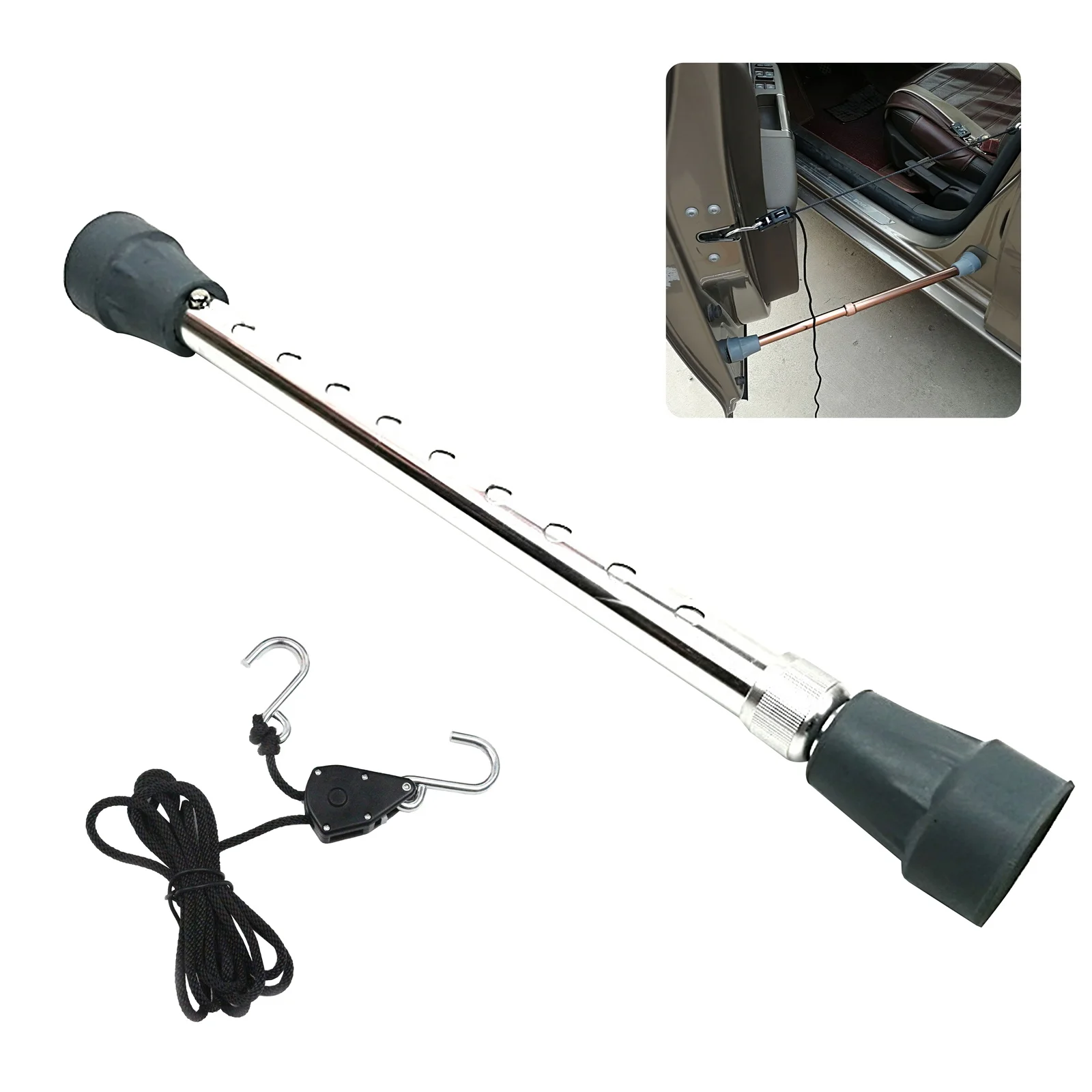 

Car Depression Repair Support Rod Aluminum Alloy Car Door Repair Pit Support Rod With Telescopic Rope Car Depression Repair Tool