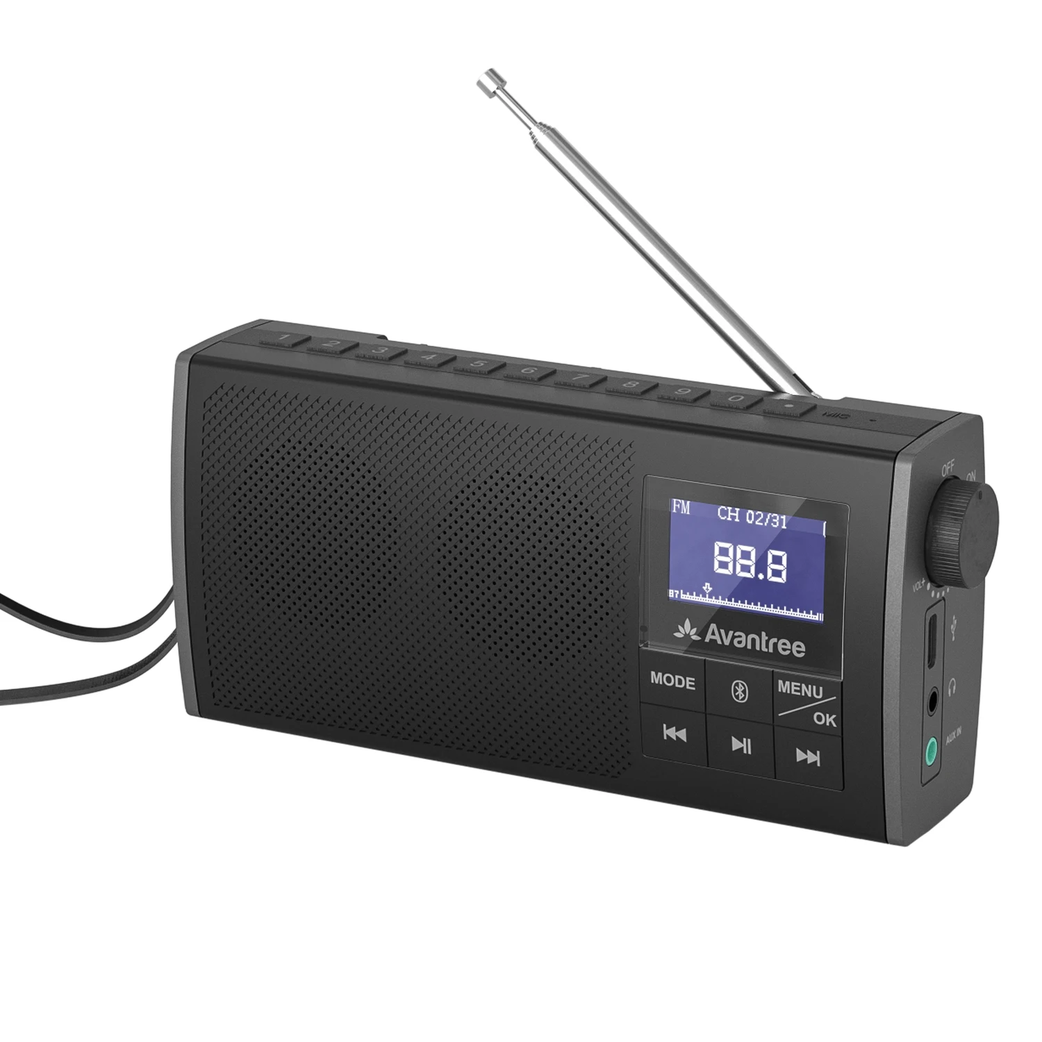 Портативное FM-радио с Bluetooth 5.0 и SD-картой 3 в 1 6 Вт | Электроника