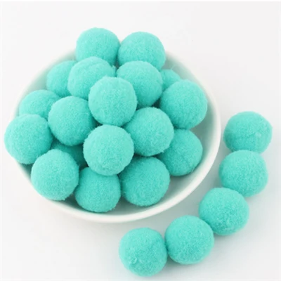 04 mint green Мягкие помпоны, пушистые Помпоны, плюшевые помпоны для рукоделия, помпон, мини Помпон 8 мм до 30 мм, рождественские украшения для детских игрушек, 2000 шт - Цвет: 04 mint green