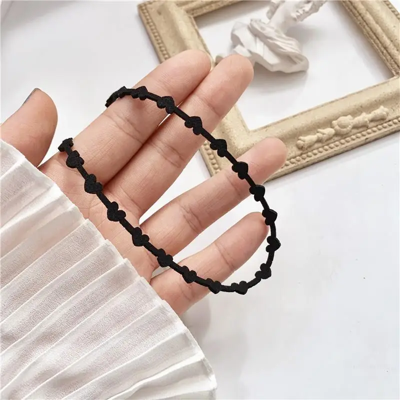 Черное Кружевное модное Колье чокер женский Бархатный Love Heart Chocker | Украшения и