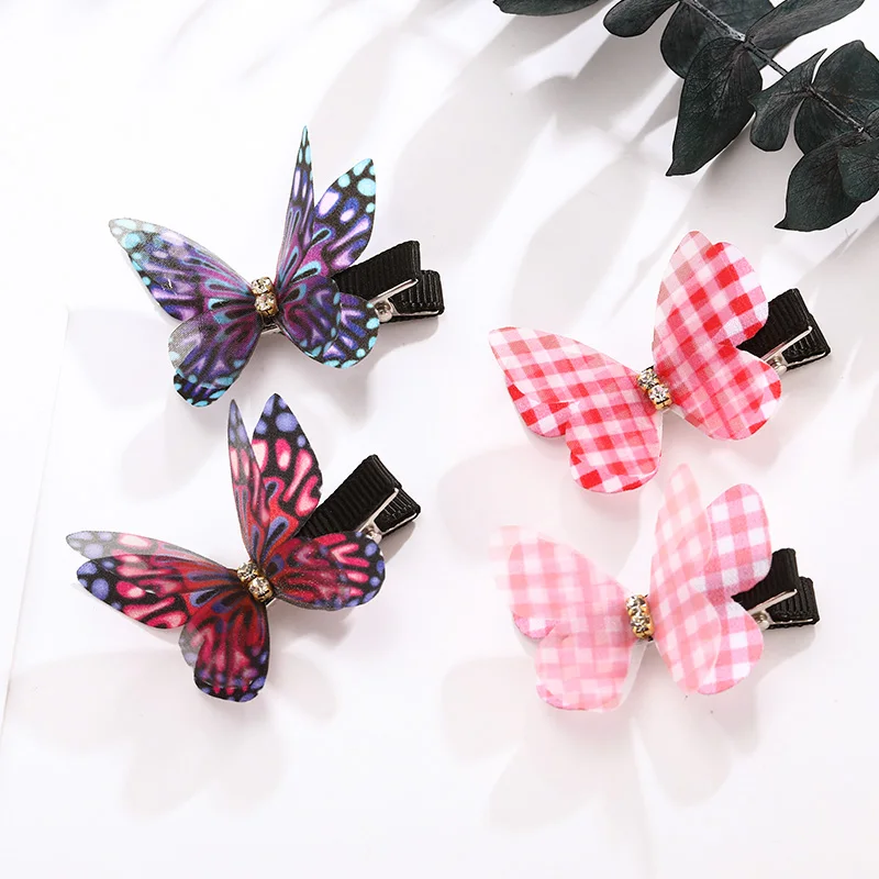 JINJIAN девушки красочный сон Бабочка Мультфильм шпилька Дети Мода заколки для