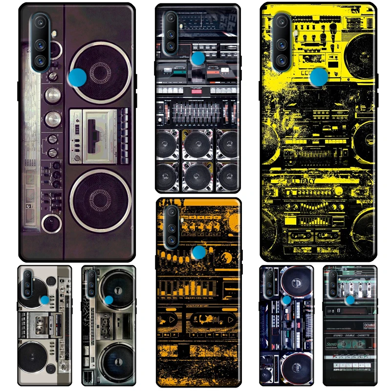 80s Retro Boombox Cassette Player For OnePlus 10 9 Pro 8T 9R Case For Realme 9i 8i 8 Pro C3 C11 C21 GT Neo 2 Master Coque