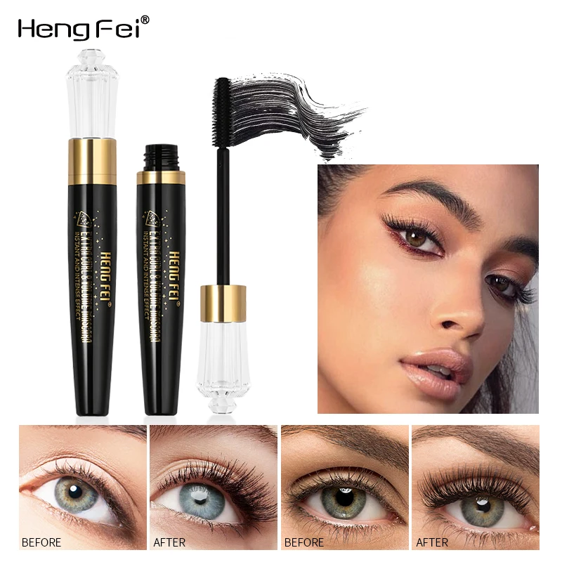 

HengFei Diamond Cool Black Mascara Curling Thick, Naturally Smooth and Smooth Cool Black Waterproof Easy-Removable Mascara