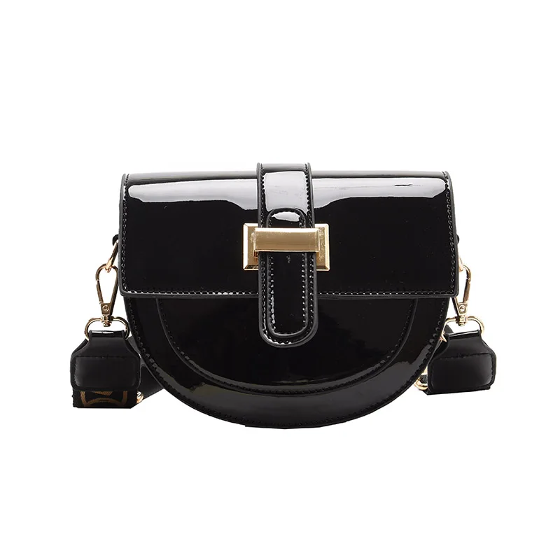

Women Crossbody Bag Half Moon Design Saddle Bags For Women 2021 New Leather Flap Satchel Classic Lady Messenger Shoulder Bag