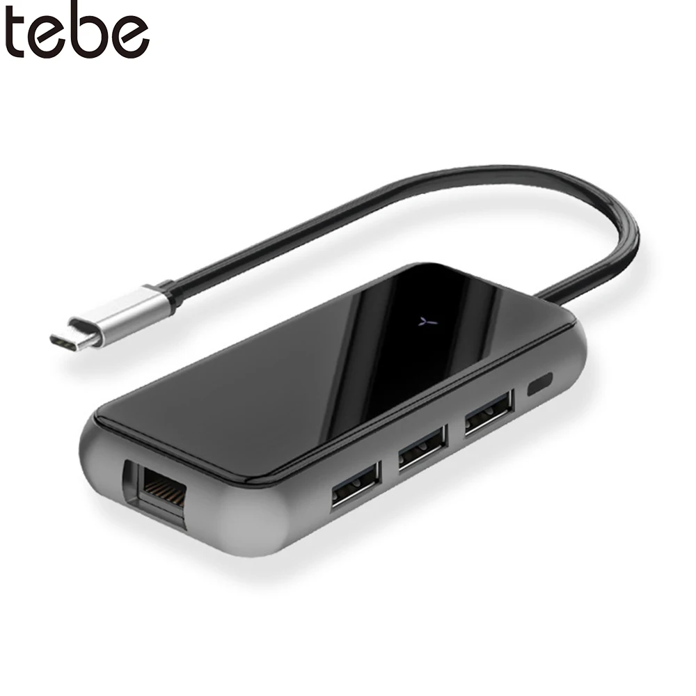 Tebe концентратор USB Type C до 4K HDMI RJ45 Многофункциональный 3 0 SD/TF кард ридер PD Быстрая