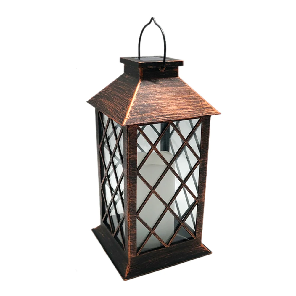 

Solar Powered Candle Lantern Light LED Electronic Garden Hanging Lantern Flickering Flameless Candle Lights
