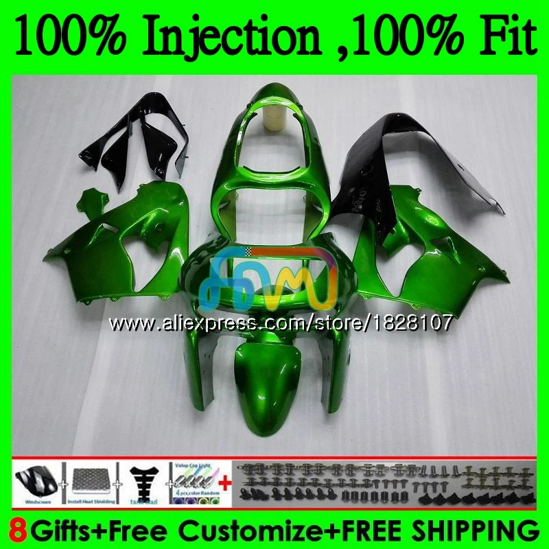 

OEM kit For KAWASAKI ZX900 ZX9 R ZX 9R 900CC ZX 9 R 900 29BS.0 ZX-9R ZX9R 98 99 00 01 1998 1999 2000 2001 Fairing Glossy green