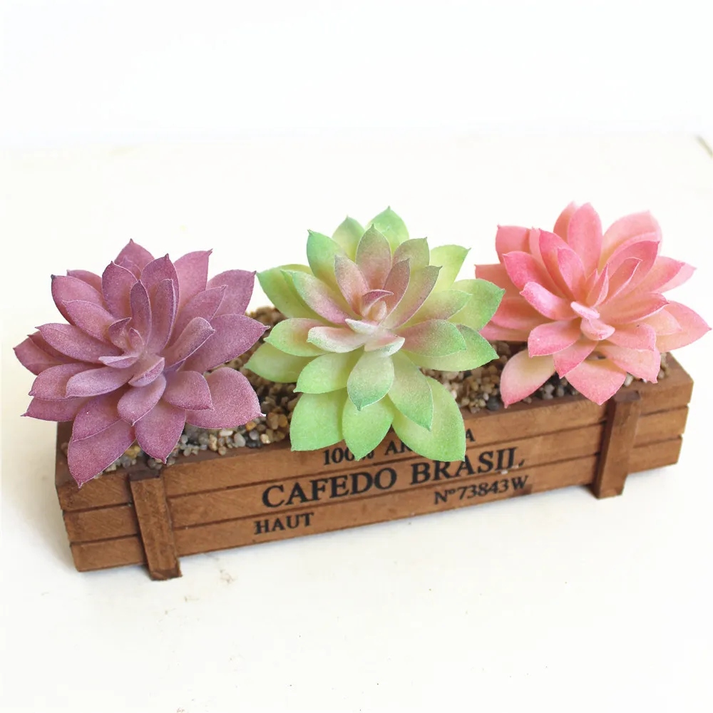 Высота = 9 см диаметр 8 искусственные растения суккуленты зеленые фиолетовые