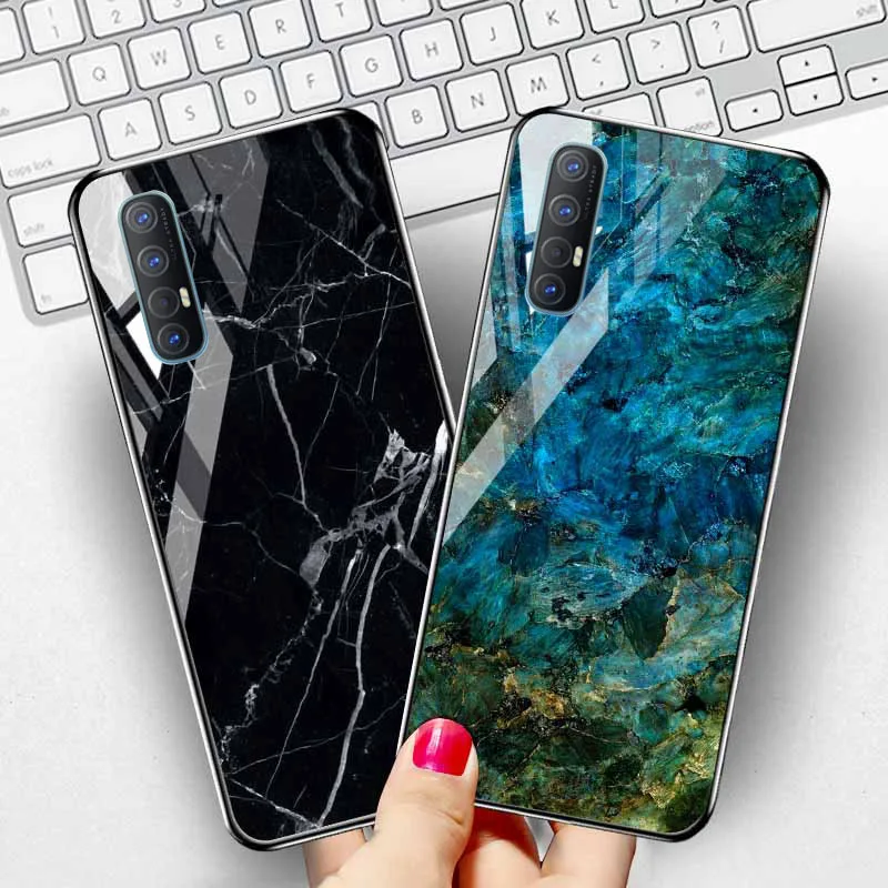 Мрамор закаленное стекло чехол для OPPO A9 A5 2020 A3S A5S A1K A33 A37 A59 A77 A79 A83 A91 F11 Pro F7 F9 Найти X2