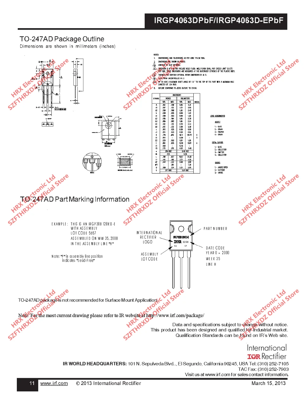 IRGP4063DPBF TO-247 IRGP4063D TO247 GP4063D IGBT 48A 600V 25 шт/трубка(5 шт-10 шт
