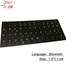 SR-pegatinas de teclado para ordenador portátil, accesorio mate estándar, a prueba de agua, diseño con letras de botón, alfabeto, 10-17"