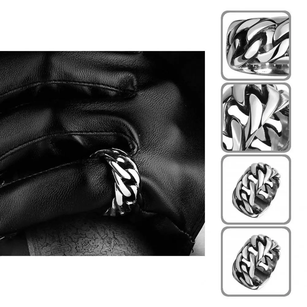 

Stylish Chic Ring Wear-resistant Jewelry Long Lasting Round Ring Men Ring Men Ring