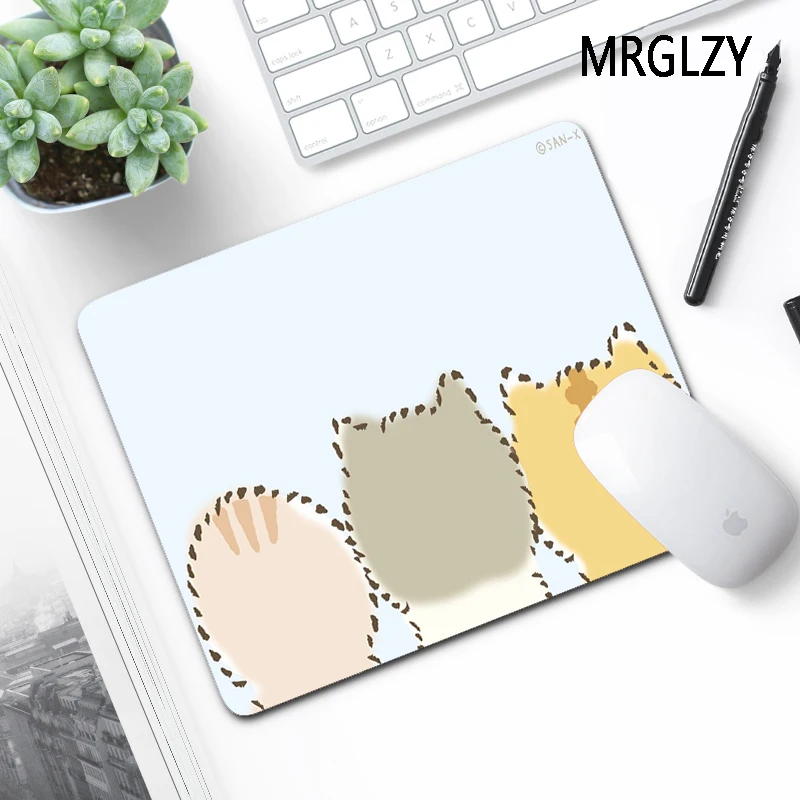 

MRGLZY Cute Blue Kitten Multiple Sizes Small Mouse Pad Carpet Gamer Laptop Gaming Accessories Office Keyboard MousePad Desk Mat
