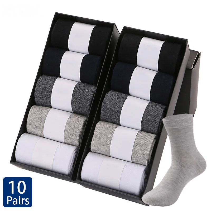 

Мужские хлопковые носки ZARE, Новые Стильные черные деловые мужские носки, мягкие дышащие летние зимние мужские классические A1 C40