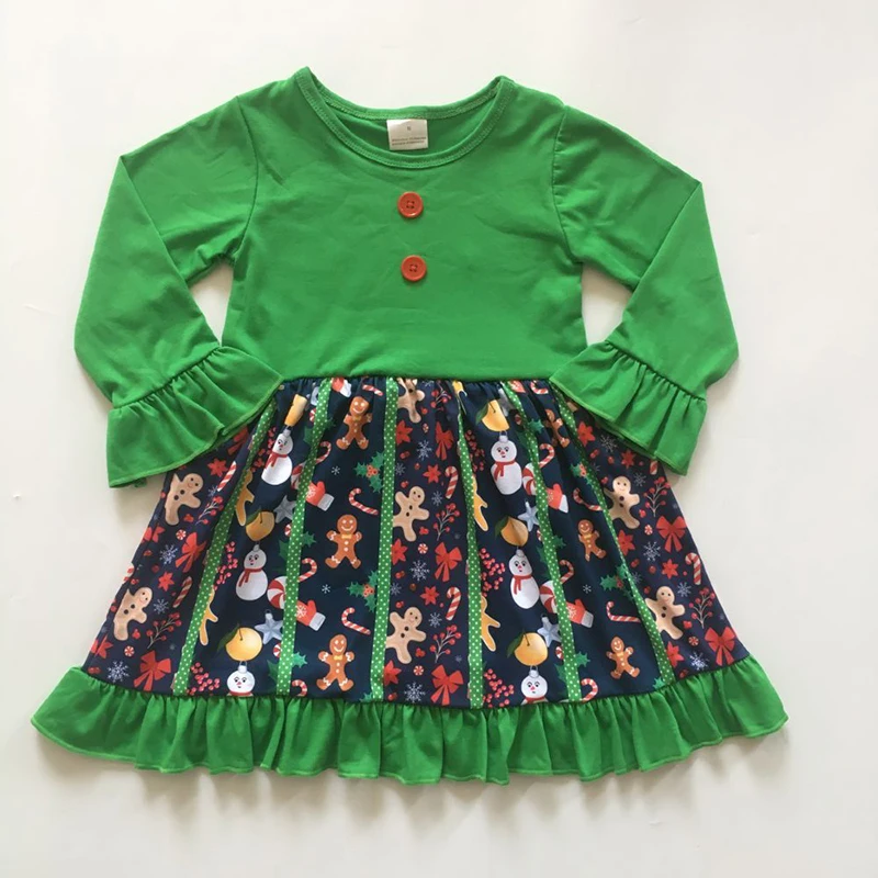 Трикотажная хлопковая одежда с длинными рукавами платье для девочек