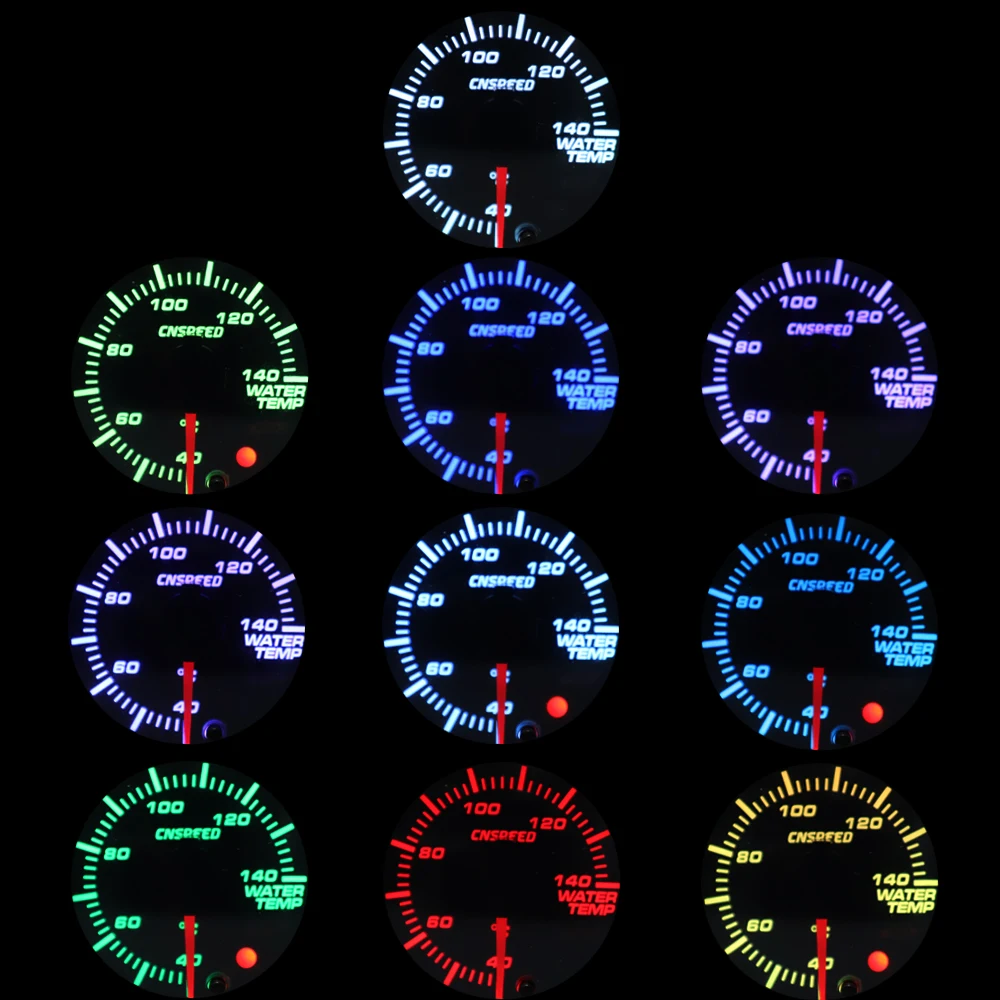 2 &quot52 мм 12v Универсальный 10 цветов светодиодный гоночный автомобиль 40 ~ 140 по