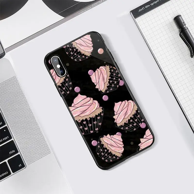 

Food Burger Fries Donut Cake Phone Case Tempered glass For iphone Samsung S note 7 8 9 10 11 12 X XS XR MAX edge e plus pro
