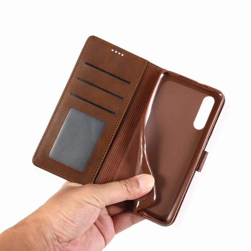 Cover Case For Xiaomi Mi 9 SE Cases Magnetic Flip With Card Slot Wallet Plain Vintage Leather Phone Bag For Xiomi Mi 9 9se Coque