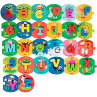 wooden alphabet letters matching puzzle toys set early learning cognitive toys for kids children intellectual development