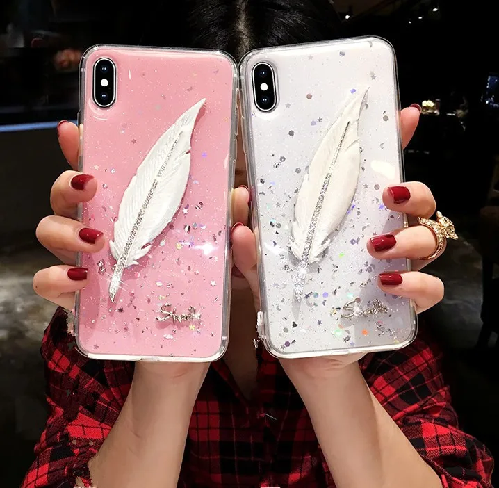 Высококачественный защитный чехол для OPPO A7 R15X K1 Рено R17 R11 R9 S Plus Стразы Перо задняя