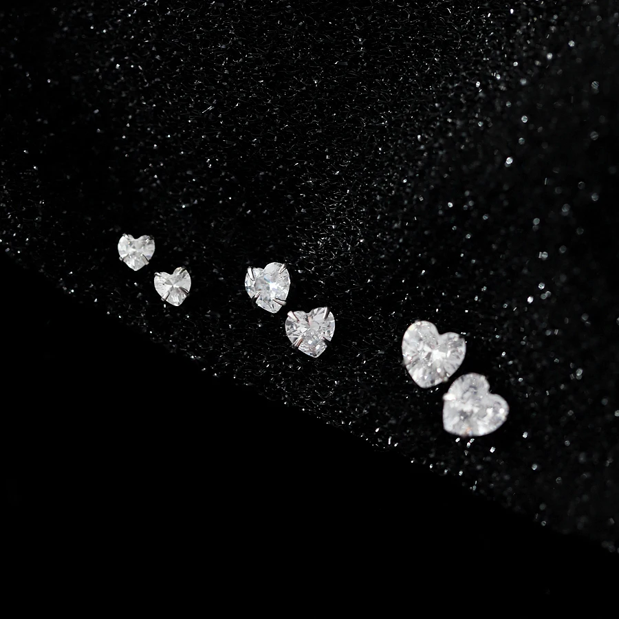 Женские/мужские свадебные серьги с белым сердечком минималистичные маленькие