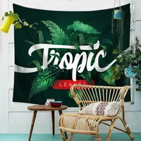 tropical plant tapestry wall hanging polyester bohemia cactus banana leaf flower print tapestry beach towel cushion