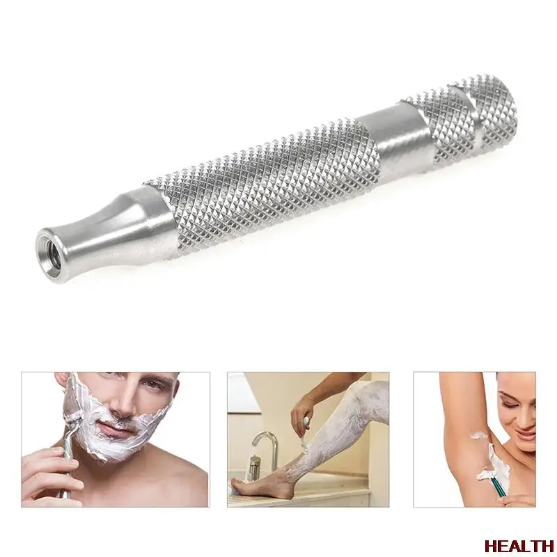 

New Double Edged Razor Handle, Safety Razor, Stainless Steel Knurling Handle Professional shaver Handle