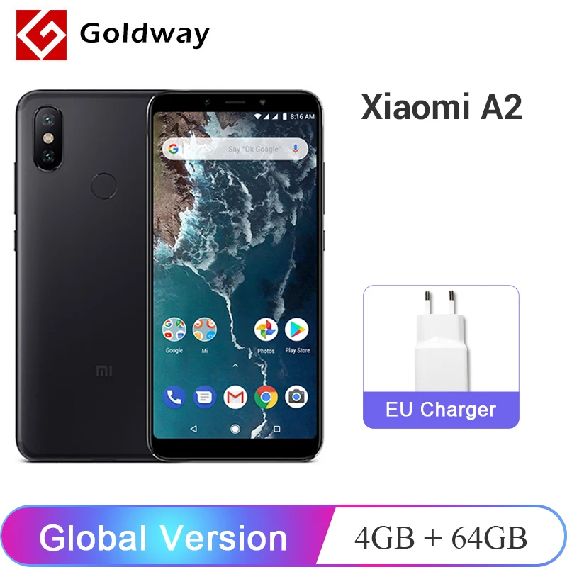 Мобильный телефон Xiaomi Mi A2 с 5 99 дюймовым дисплеем восьмиядерным процессором Snapdragon