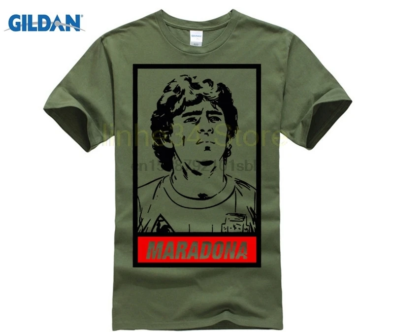 Диего Футболка &quotМарадона&quot Белый пародия | Мужская одежда