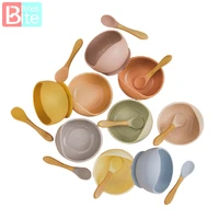 baby silicone bowl feeding tableware spoon waterproof suction bowl childrens tableware silicone plate set for baby bowls plates